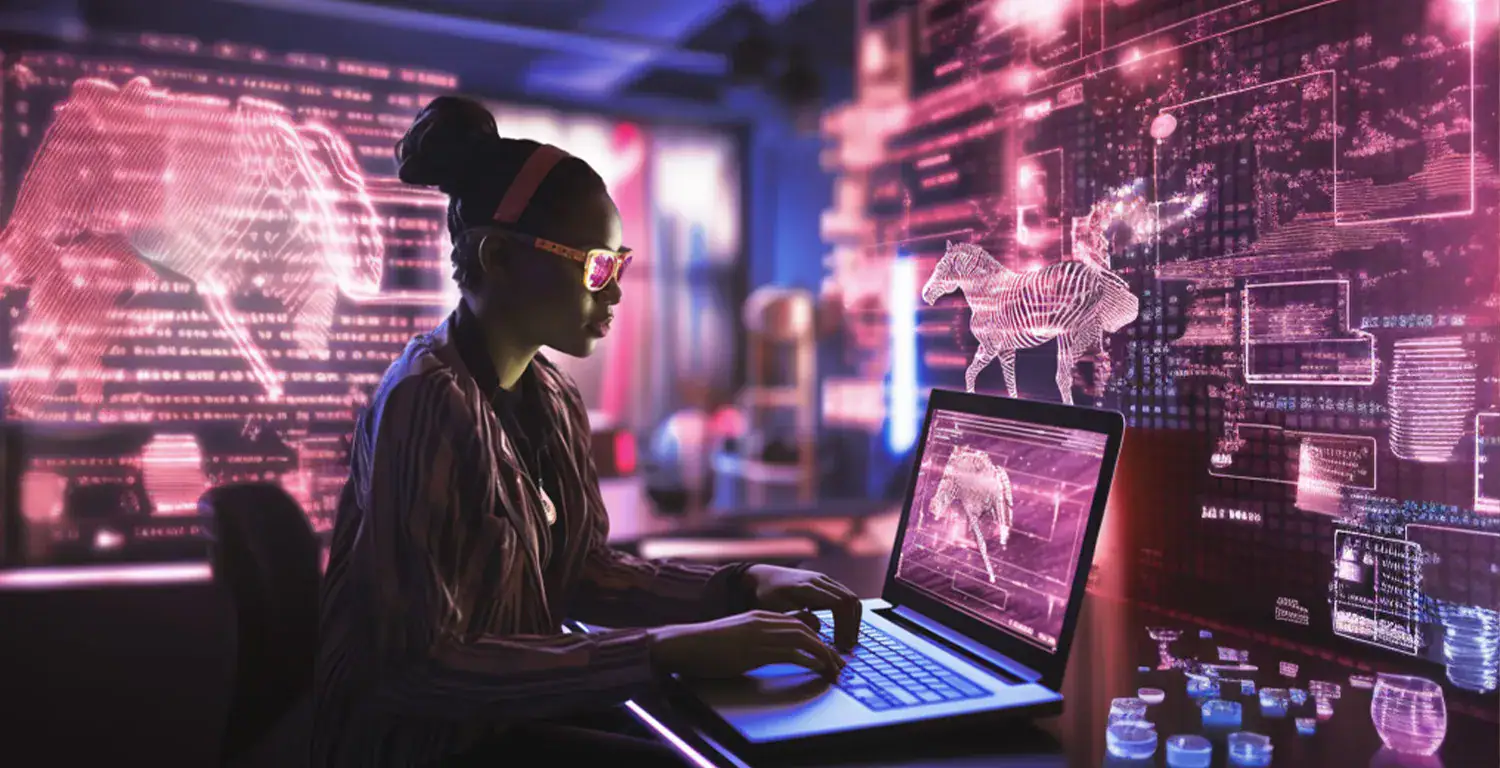 AI-bild p&aring; en hackare