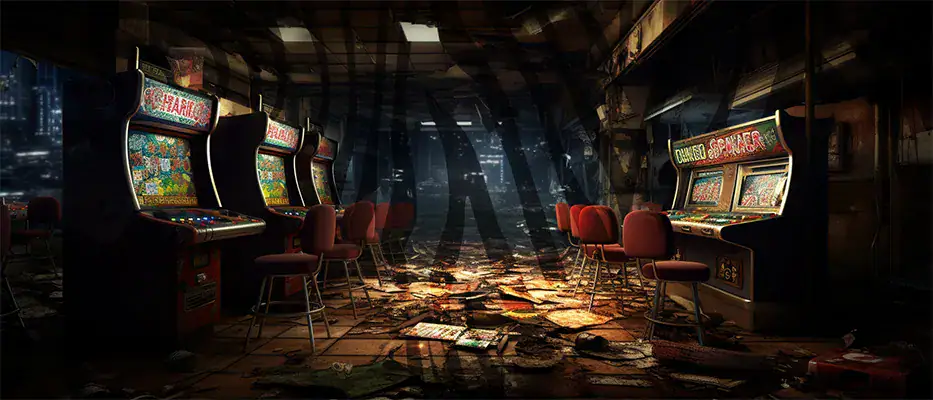 Ai-bild p&aring; en spelhall